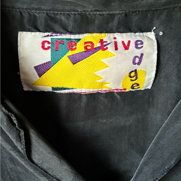 Vintage Creative Edge Silk Button Down Shirt M - Picture 6 of 9